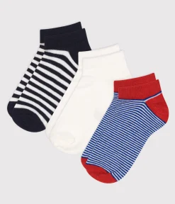 Petit Bateau Socken, Hausschuhe|Socken, Strumpfhosen*3 PAAR GESTREIFTE BAUMWOLLSOCKEN FÜR KINDER variante 1