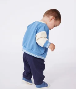 Petit Bateau Pullover, Cardigans*Baby College-Jacke aus Baumwolle im Colorblock blau ALASKA/ AVALANCHE
