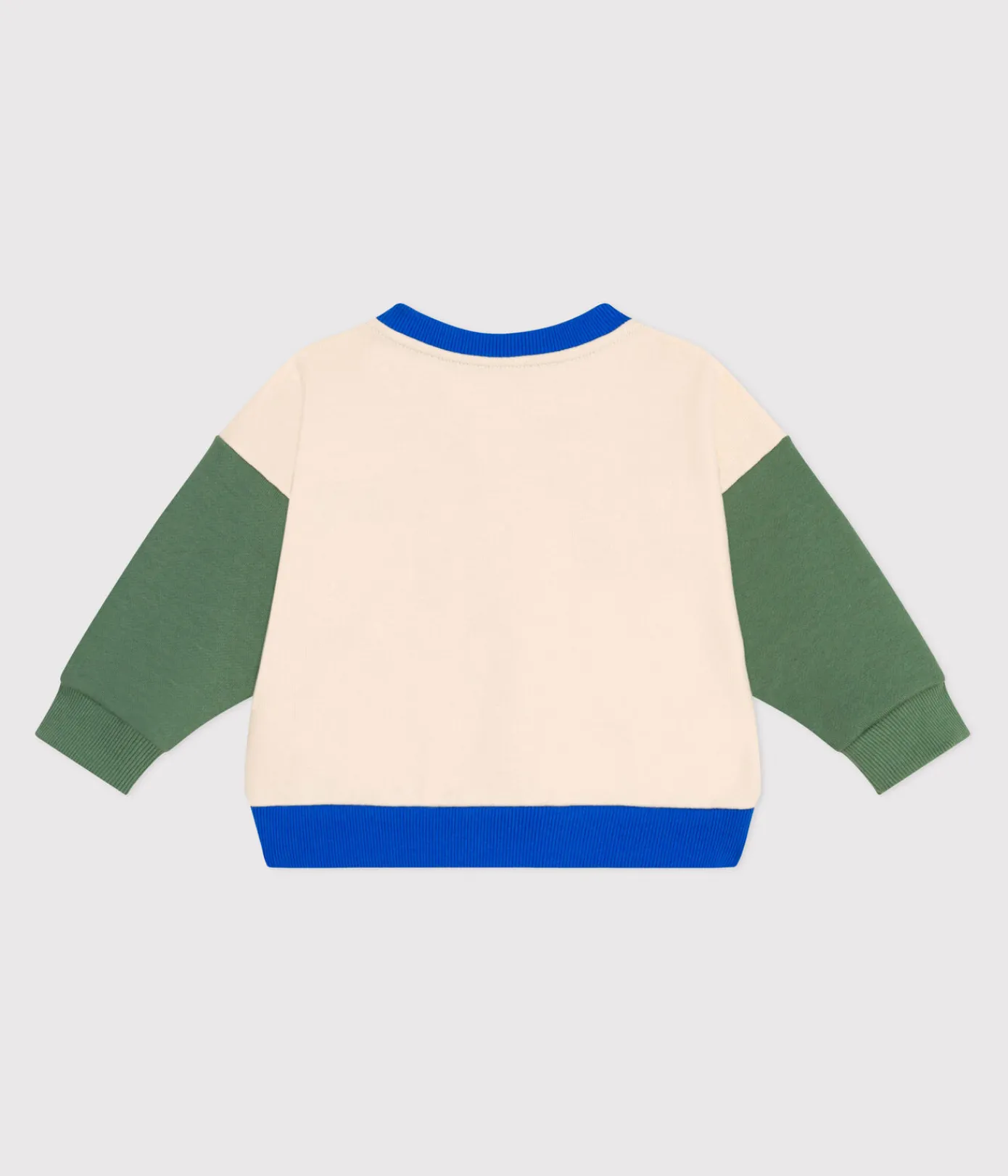 Petit Bateau Pullover, Cardigans*Baby College-Jacke aus Baumwolle im Colorblock AVALANCHE/ PALMERAIE