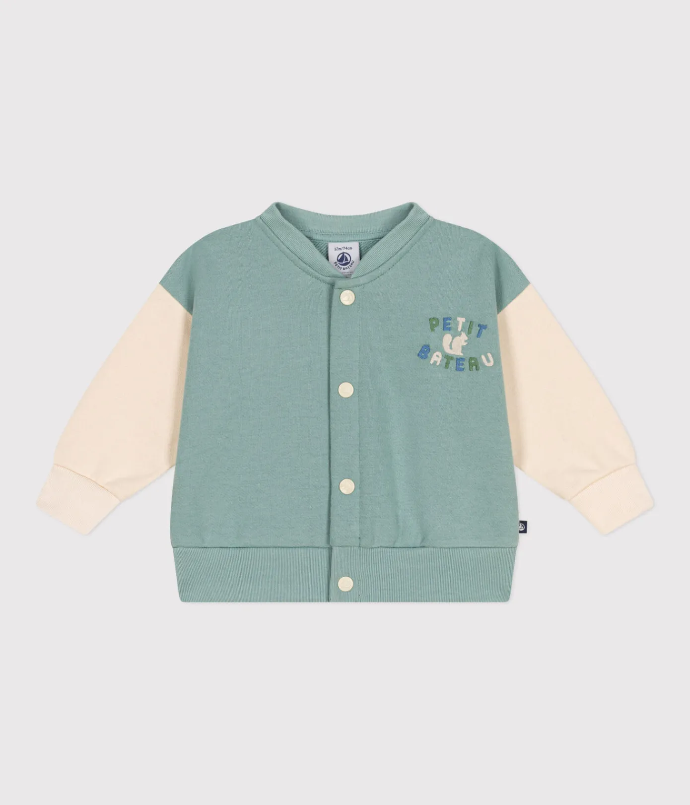Petit Bateau Pullover, Cardigans*Baby College-Jacke aus Molton PAUL/ AVALANCHE