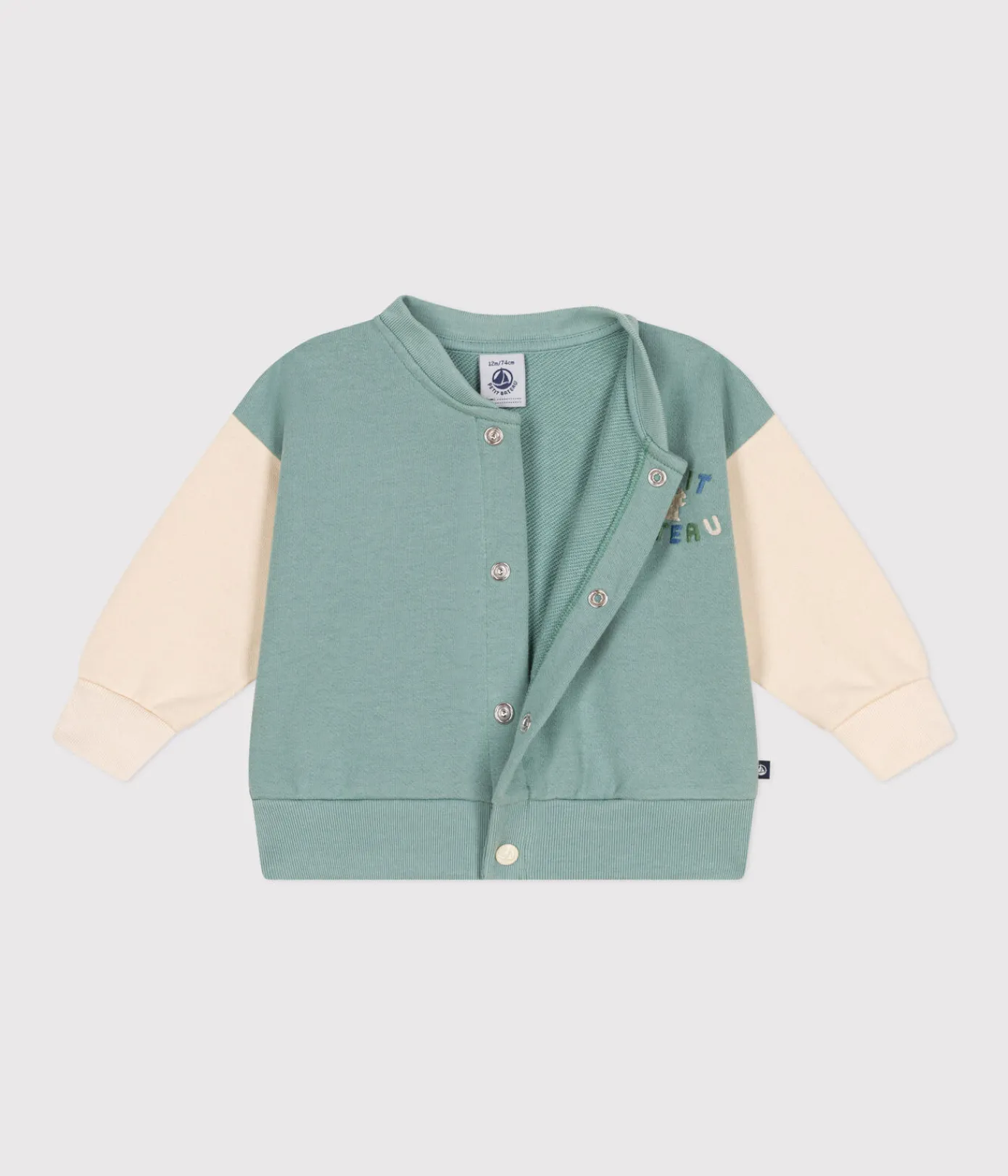 Petit Bateau Pullover, Cardigans*Baby College-Jacke aus Molton PAUL/ AVALANCHE