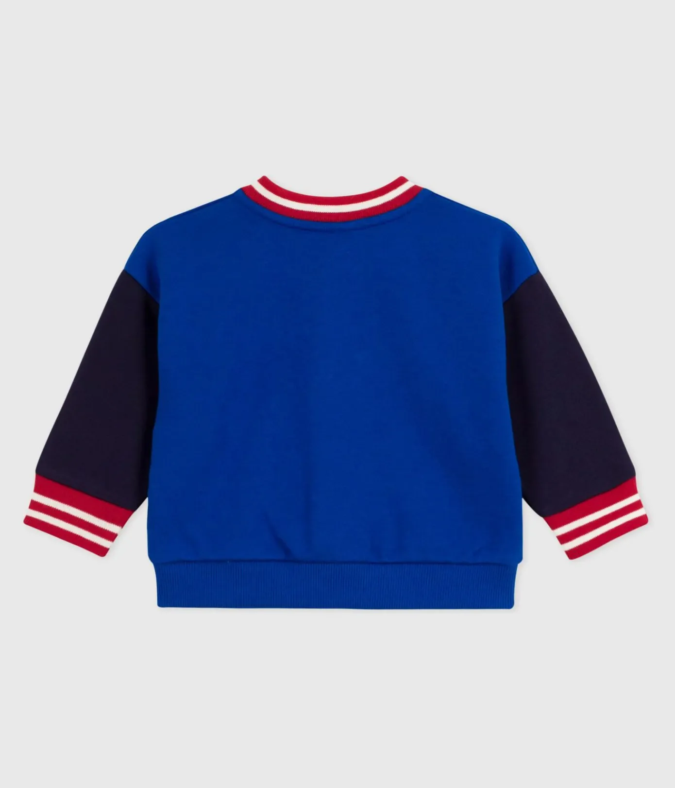 Petit Bateau Pullover, Cardigans*Baby College-Jacke aus zweifarbiger Baumwolle blau OLYMPIC/ SOIR