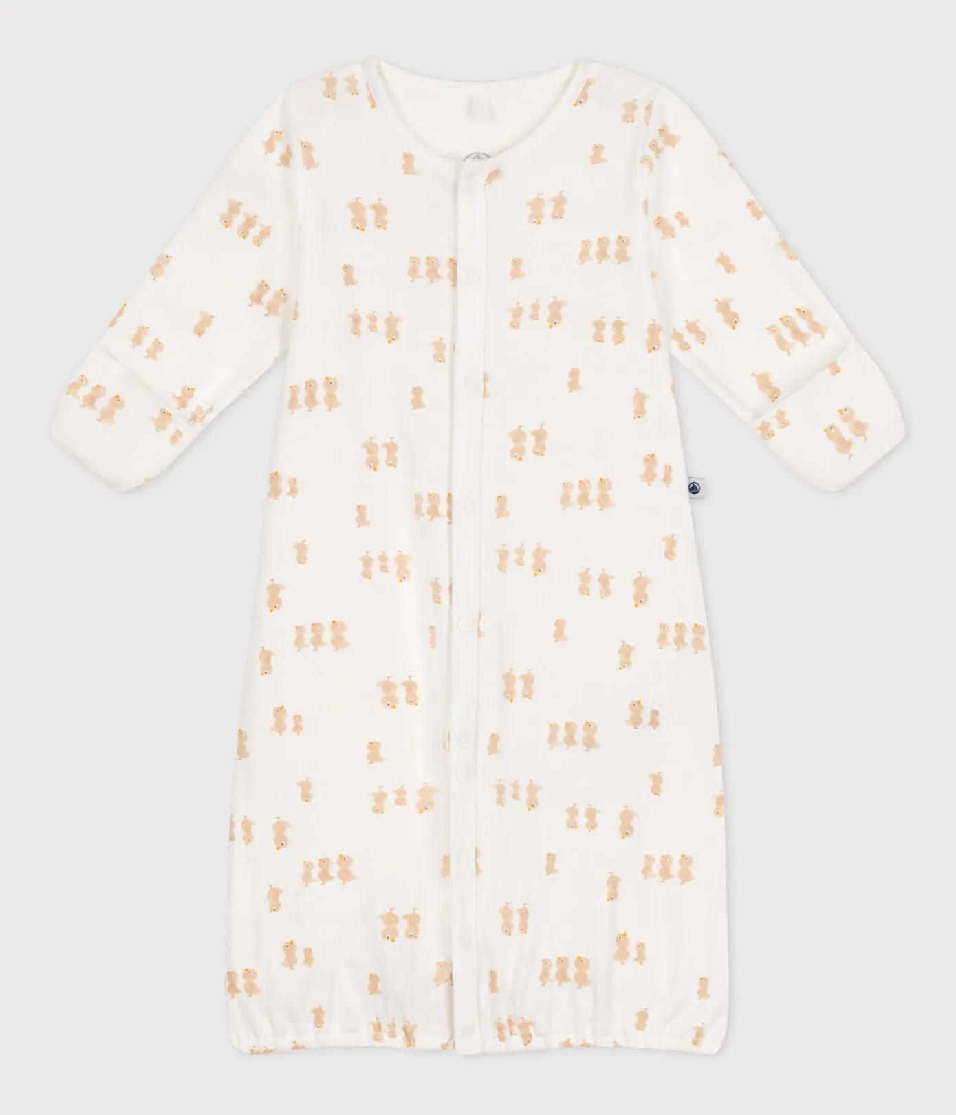 Petit Bateau Newborn|Schlafanzüge, Strampler*Baby Kombi-Overall aus Baumwolle weiss MARSHMALLOW/grau GRIS