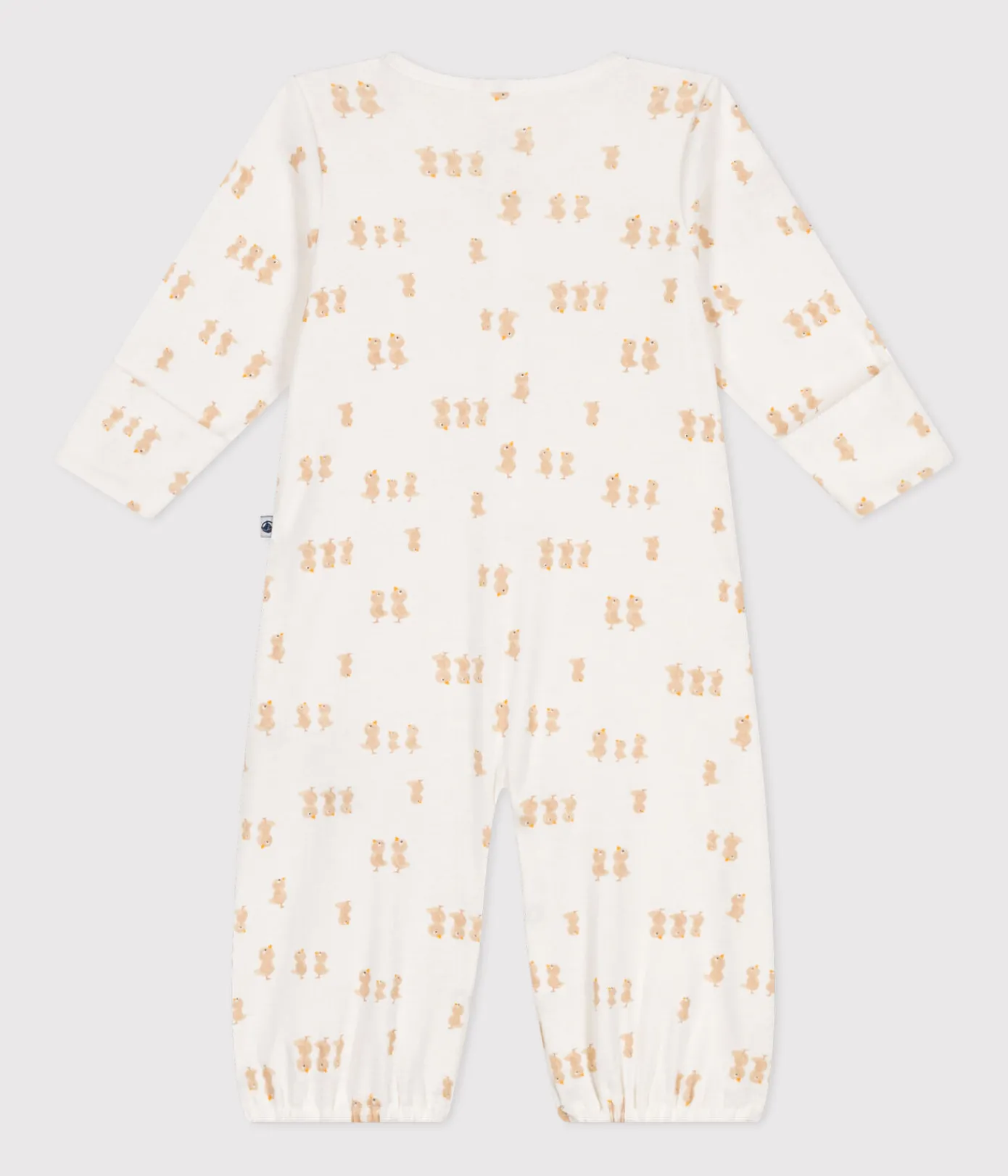 Petit Bateau Newborn|Schlafanzüge, Strampler*Baby Kombi-Overall aus Baumwolle weiss MARSHMALLOW/grau GRIS