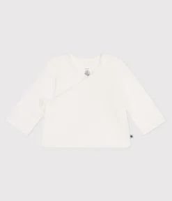 Petit Bateau Pullover, Cardigans|Newborn*Baby Wickeljacke aus gestepptem Baumwoll-jersey weiss MARSHMALLOW