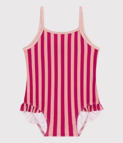 Petit Bateau Bademode, Uv-Kleidung*Baby-Badeanzug rosa DELHI/ SALINE