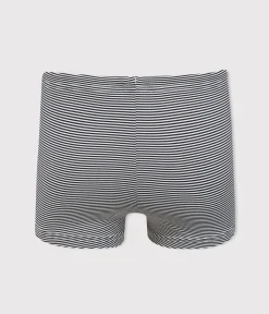 Petit Bateau Bademode, Uv-Kleidung*Baby-Badehose UPF 50+ blau ABYSSE/weiss LAIT