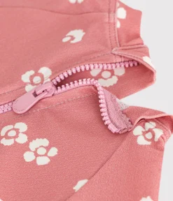 Petit Bateau Bademode, Uv-Kleidung*Baby-Badeoverall mit UV-Schutz, Blumenmuster rosa CHARME/weiss MARSHMALLOW