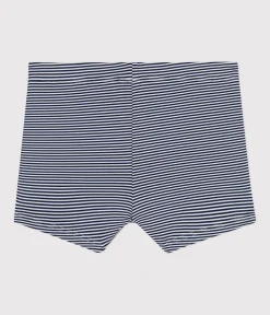 Petit Bateau Bademode, Uv-Kleidung*Baby-Badeshorts blau MEDIEVAL/weiss MARSHMALLOW