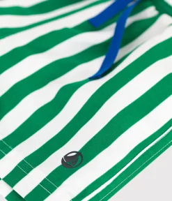Petit Bateau Bademode, Uv-Kleidung*Baby-Badeshorts mit Streifenmuster grün MARSHMALLOW/ JARDIN