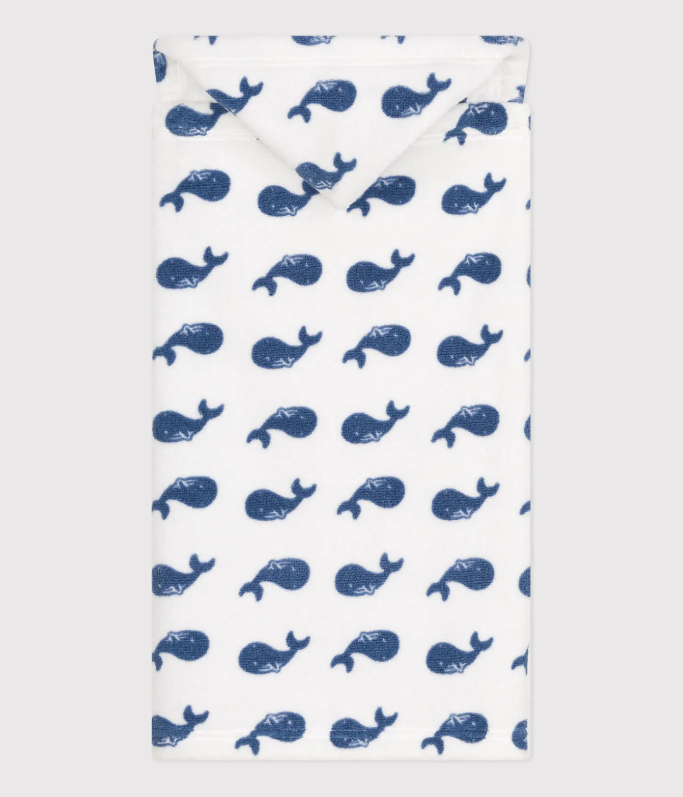 Petit Bateau Badetücher, Badecapes*Baby-Badetuch mit Kapuze aus Frottee mit Walmuster MARSHMALLOW/ BEACH