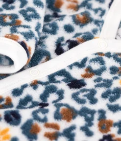 Petit Bateau Schlafanzüge, Strampler*Baby-Überziehpyjama aus Fleece weiss MARSHMALLOW/weiss MULTICO