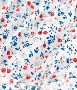Petit Bateau Shorts, Hosen, Leggings*Baby-Bloomer aus Popeline mit Blümchenmuster weiss MARSHMALLOW/weiss MULTICO