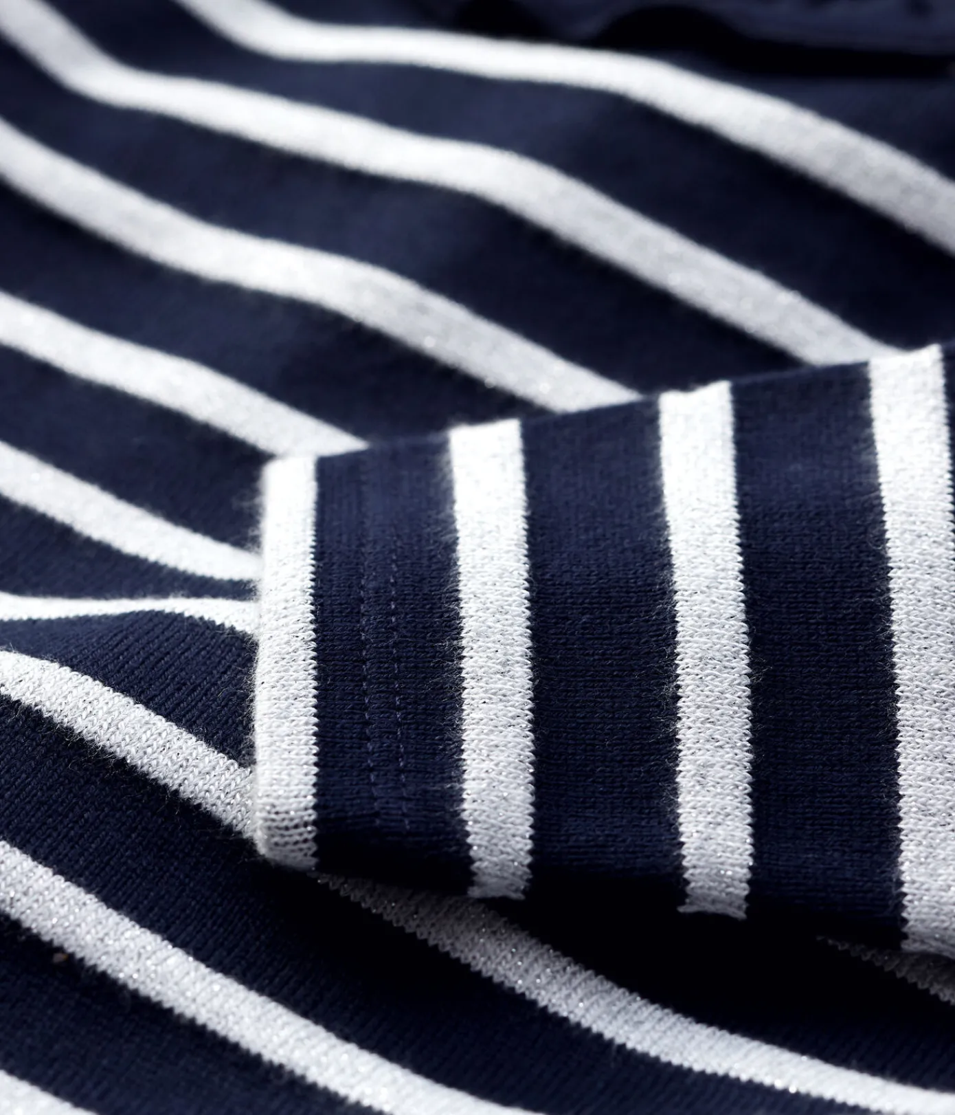 Petit Bateau T-Shirts, Oberteile*Baby-Bluse aus Baumwolle. blau SMOKING/ MARSHMALLOW ARGENT BRILLANT