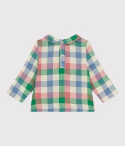 Petit Bateau T-Shirts, Oberteile*Baby-Bluse aus Musselin-Stoff weiss AVALANCHE/ MULTICO