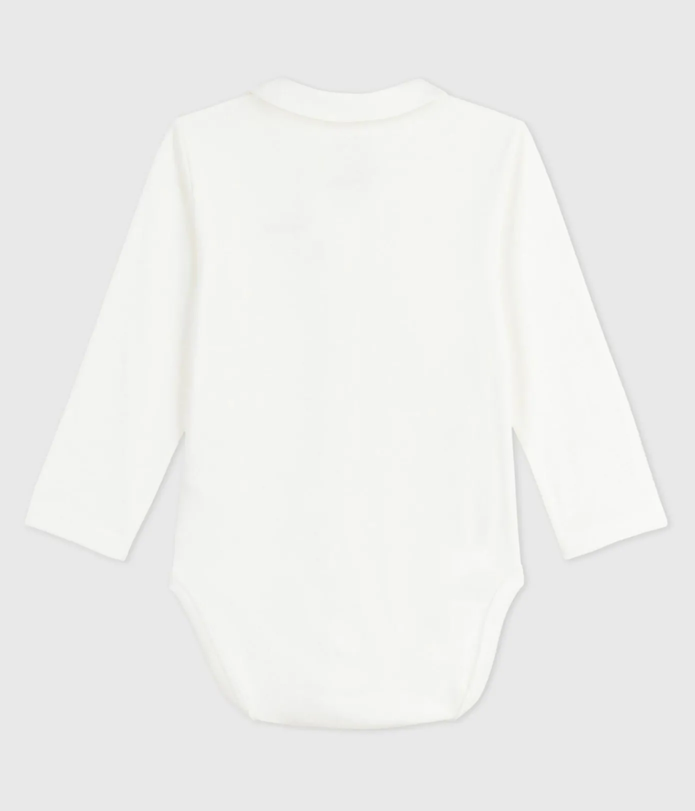 Petit Bateau T-Shirts, Oberteile|Newborn*Baby-Body mit besticktem Kragen und Schriftzug an der Brust weiss MARSHMALLOW/rosa CHARME