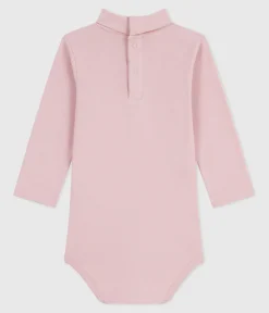 Petit Bateau T-Shirts, Oberteile*Baby-Body mit Rollkragen aus einfarbiger Baumwolle rosa JOLI