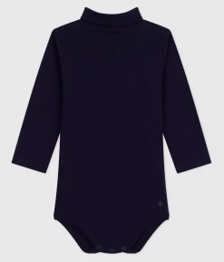 Petit Bateau T-Shirts, Oberteile*Baby-Body mit Rollkragen aus einfarbiger Baumwolle SOIR