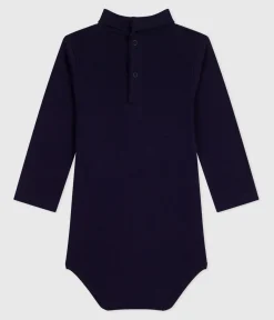 Petit Bateau T-Shirts, Oberteile*Baby-Body mit Rollkragen aus einfarbiger Baumwolle SOIR