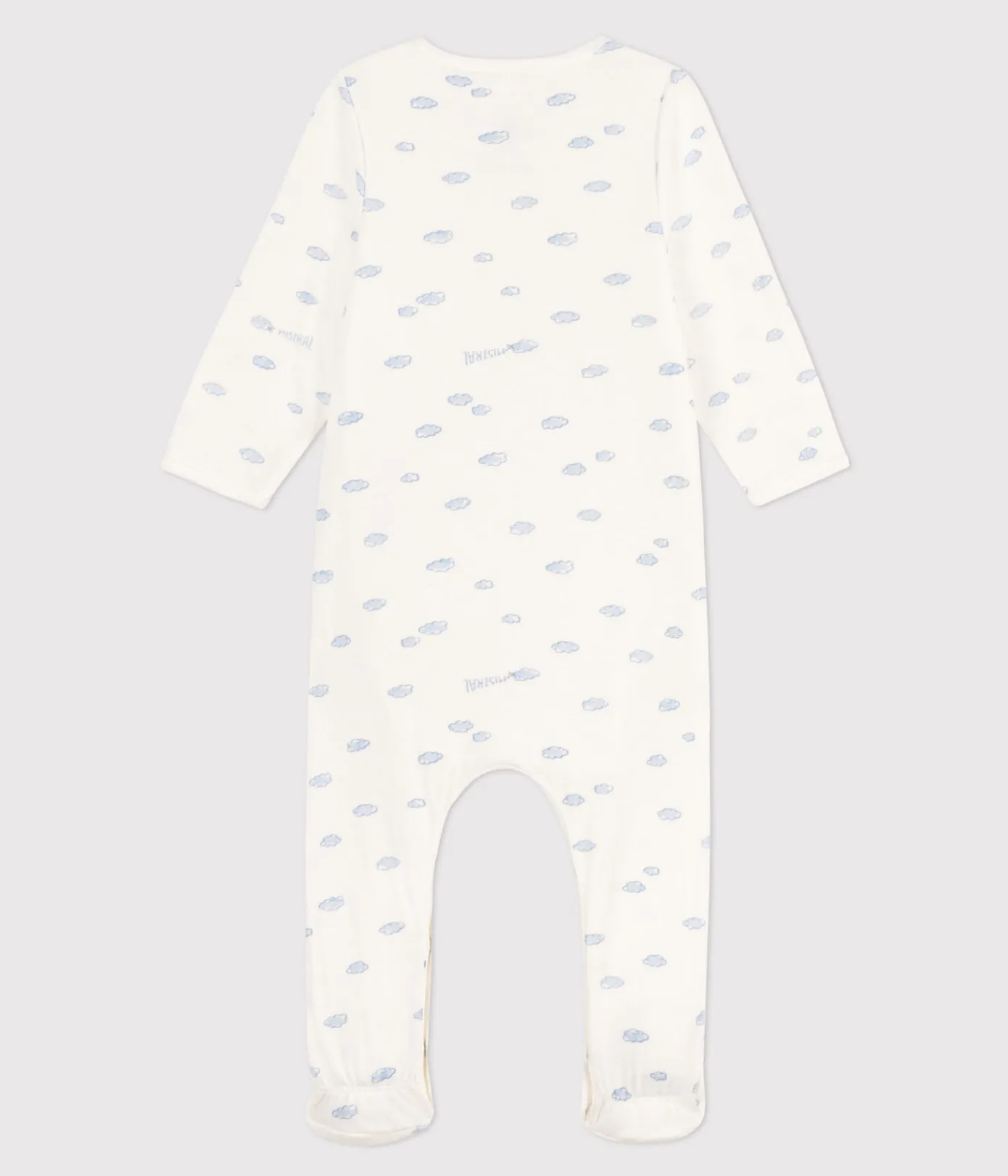 Petit Bateau Schlafanzüge, Strampler|Newborn*Baby-Bodyjama aus Doppeljersey weiss MARSHMALLOW/weiss MULTICO