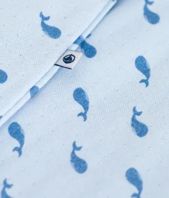 Petit Bateau Schlafanzüge, Strampler|Newborn*Baby-Bodyjama aus Doppeljersey mit Walen blau TOUDOU/ ALASKA