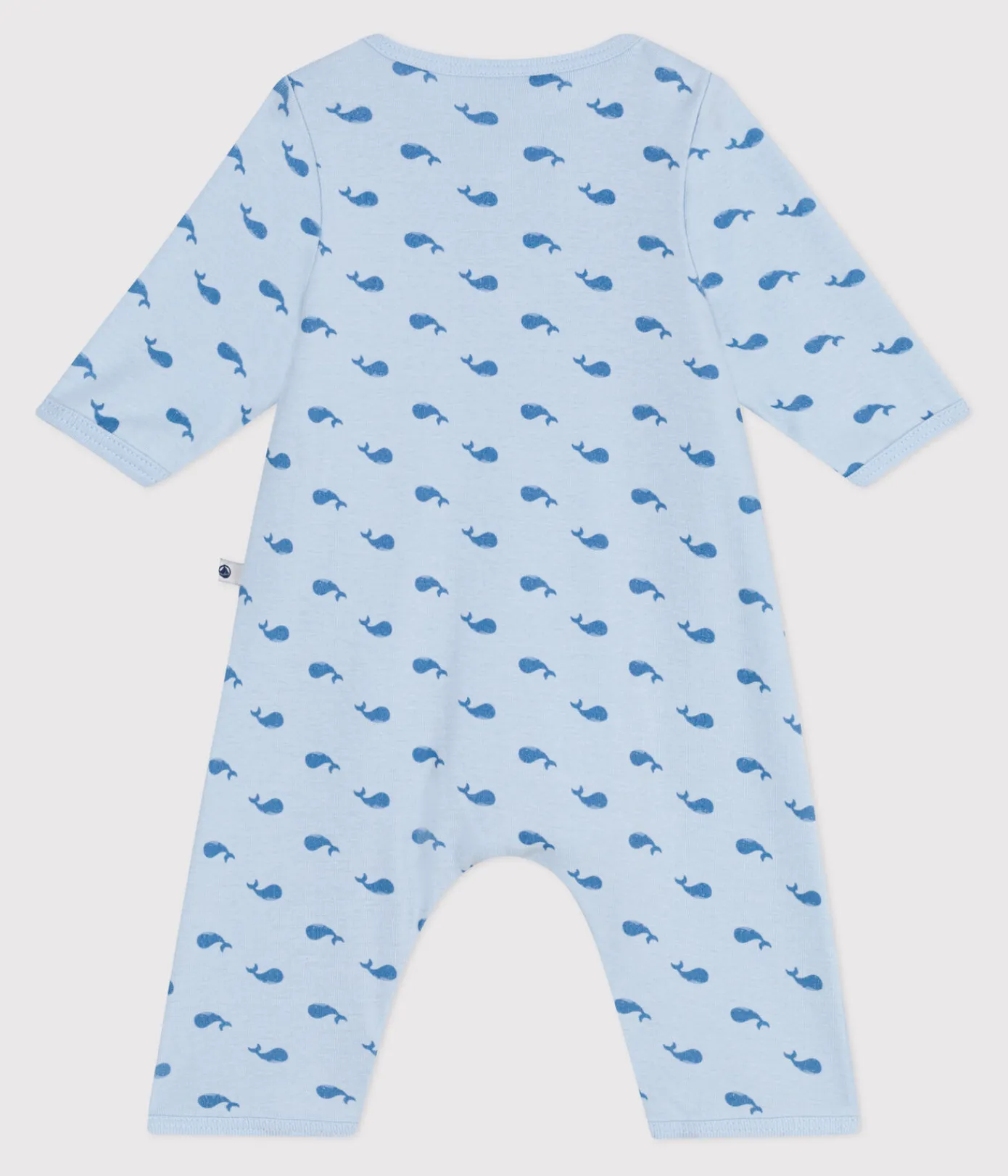 Petit Bateau Newborn|Schlafanzüge, Strampler*Baby-Bodyjama ohne Füßchen aus Baumwolle mit Wal-Motiv blau TOUDOU/ ALASKA