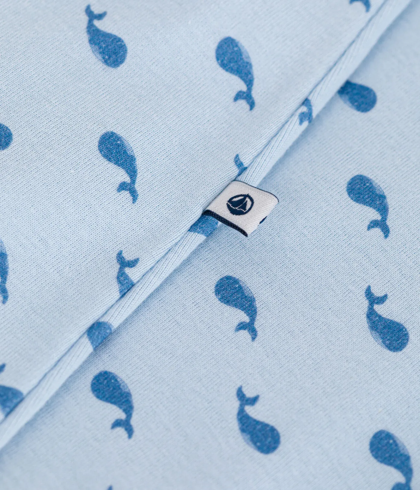 Petit Bateau Newborn|Schlafanzüge, Strampler*Baby-Bodyjama ohne Füßchen aus Baumwolle mit Wal-Motiv blau TOUDOU/ ALASKA