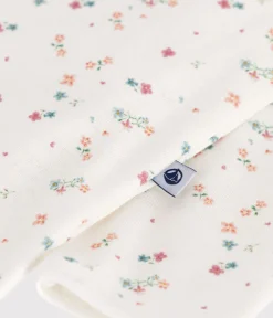 Petit Bateau Schlafanzüge, Strampler|Newborn*Baby-Bodyjama ohne Füßchen aus Baumwolle mit Blumenmotiv weiss MARSHMALLOW/weiss MULTICO