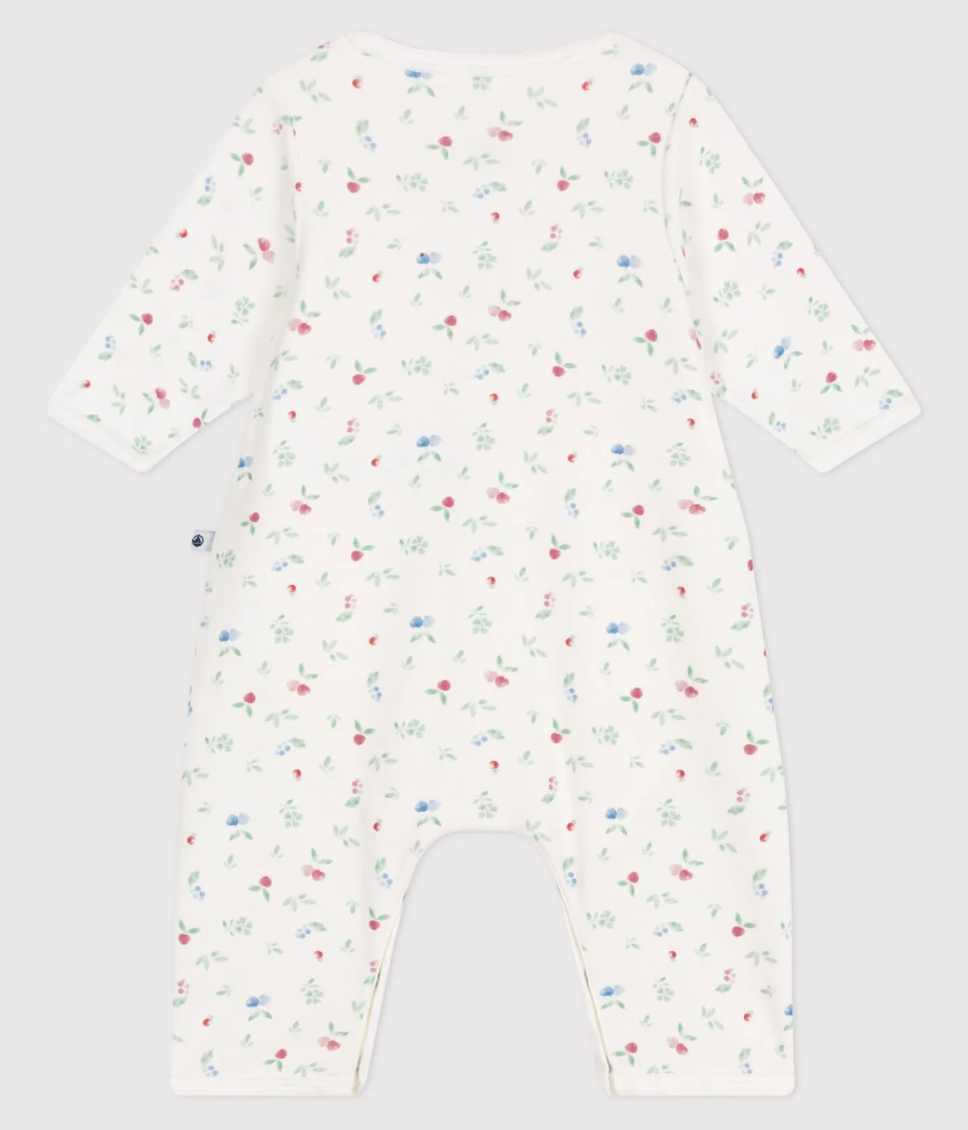 Petit Bateau Newborn|Schlafanzüge, Strampler*Baby-Bodyjama ohne Füßchen aus Baumwolle mit Frucht-Motiv weiss MARSHMALLOW/weiss MULTICO