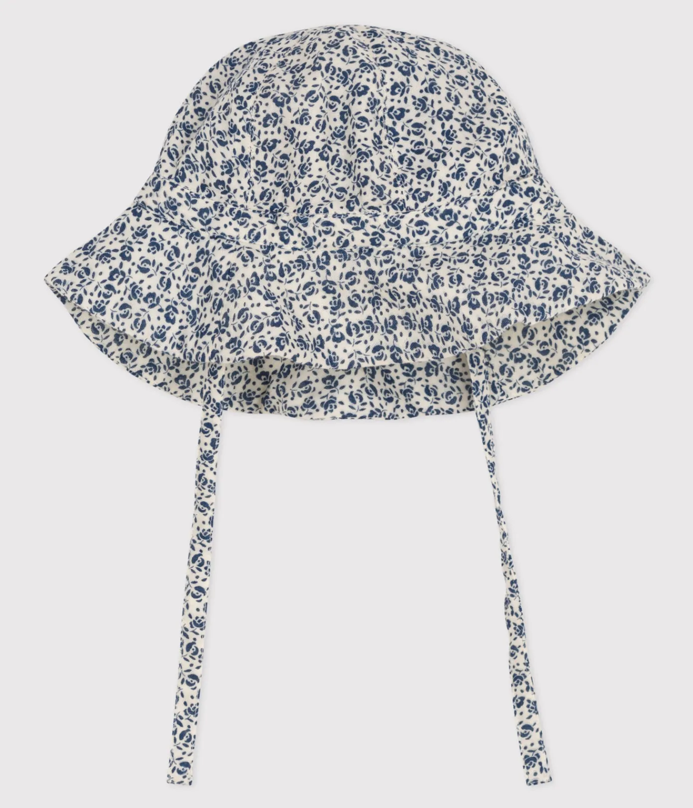 Petit Bateau Accessoires, Sonnenhüte, Caps*Baby-Breitkrempiger Hut aus Musselin mit Blumenmuster AVALANCHE/ INCOGNITO
