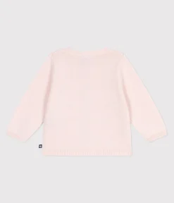 Petit Bateau Pullover, Cardigans*Baby-Cardigan aus Baumwolle mit Zierstrick rosa FLEUR