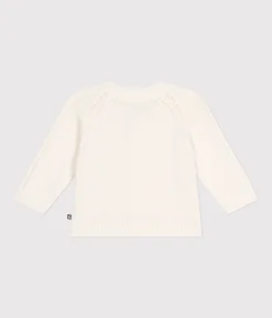 Petit Bateau Pullover, Cardigans*Baby-Cardigan aus Baumwolle weiss MARSHMALLOW