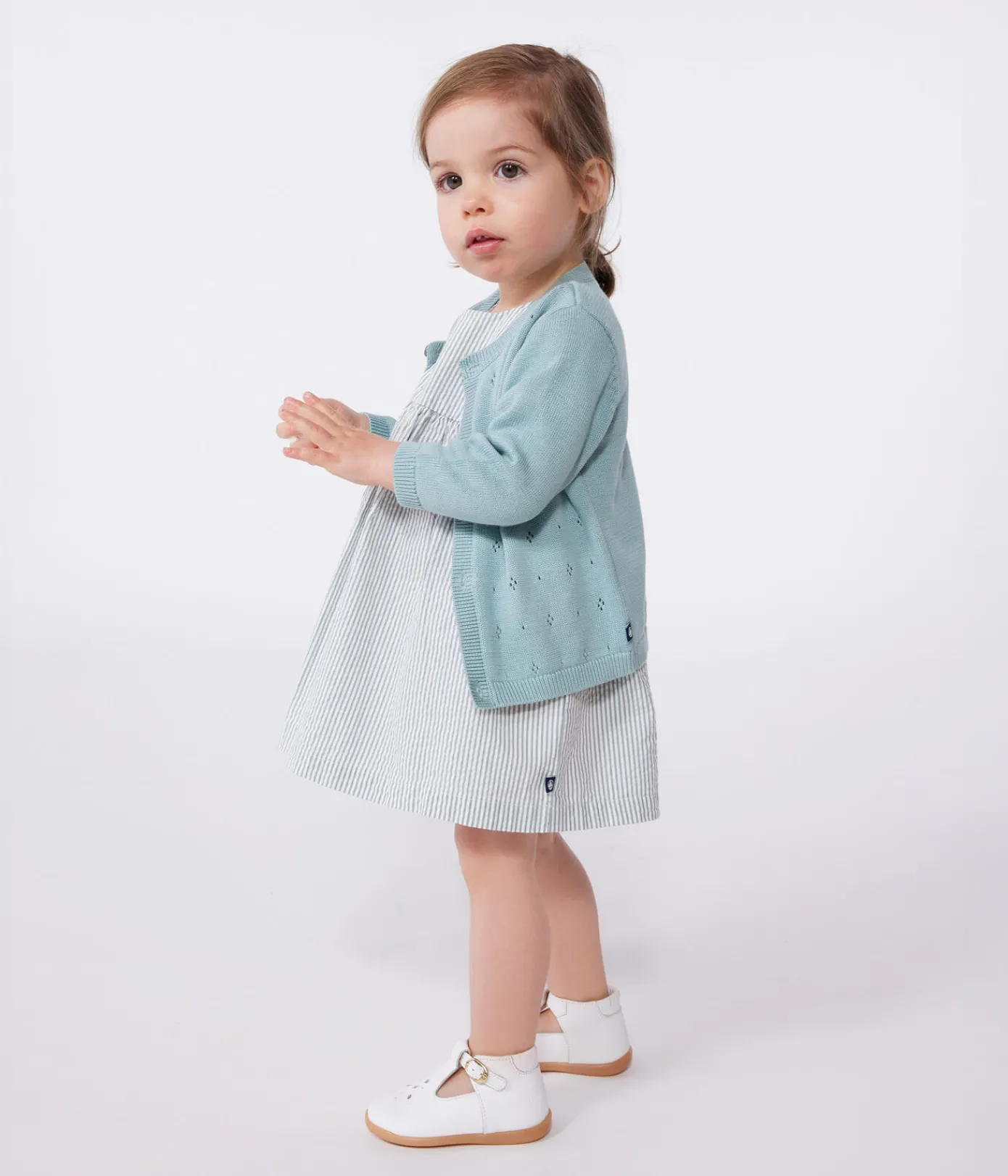 Petit Bateau Pullover, Cardigans*Baby-Cardigan aus Baumwolle mit Zierstrick grün PAUL