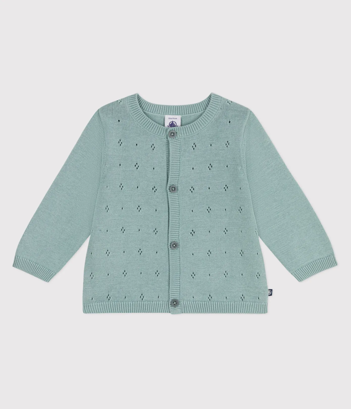 Petit Bateau Pullover, Cardigans*Baby-Cardigan aus Baumwolle mit Zierstrick grün PAUL