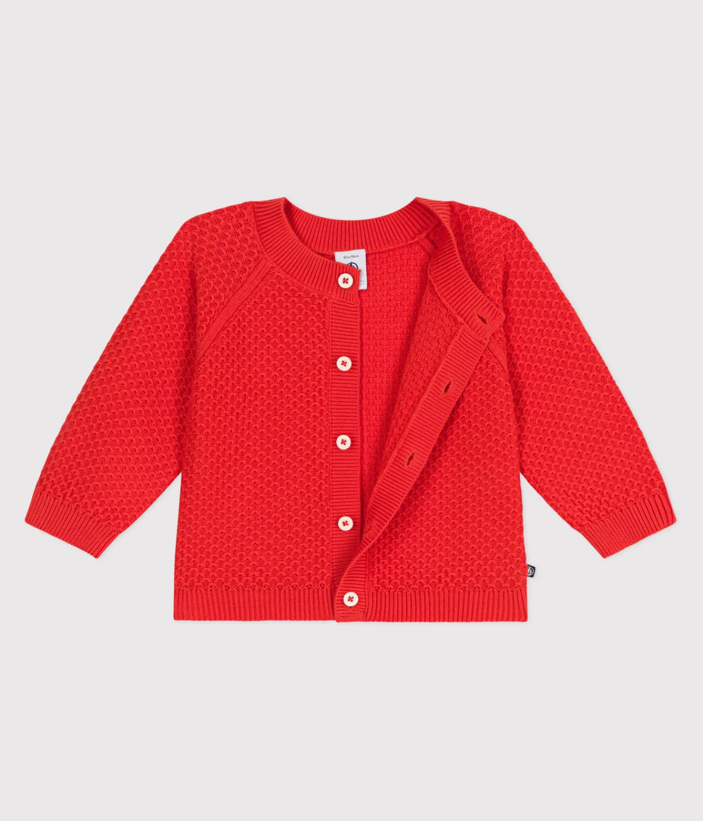 Petit Bateau Pullover, Cardigans*Baby-Cardigan aus Baumwolle mit Zierstrick SPICY
