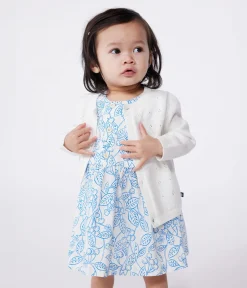 Petit Bateau Pullover, Cardigans*Baby-Cardigan aus Baumwolle mit Zierstrick weiss MARSHMALLOW