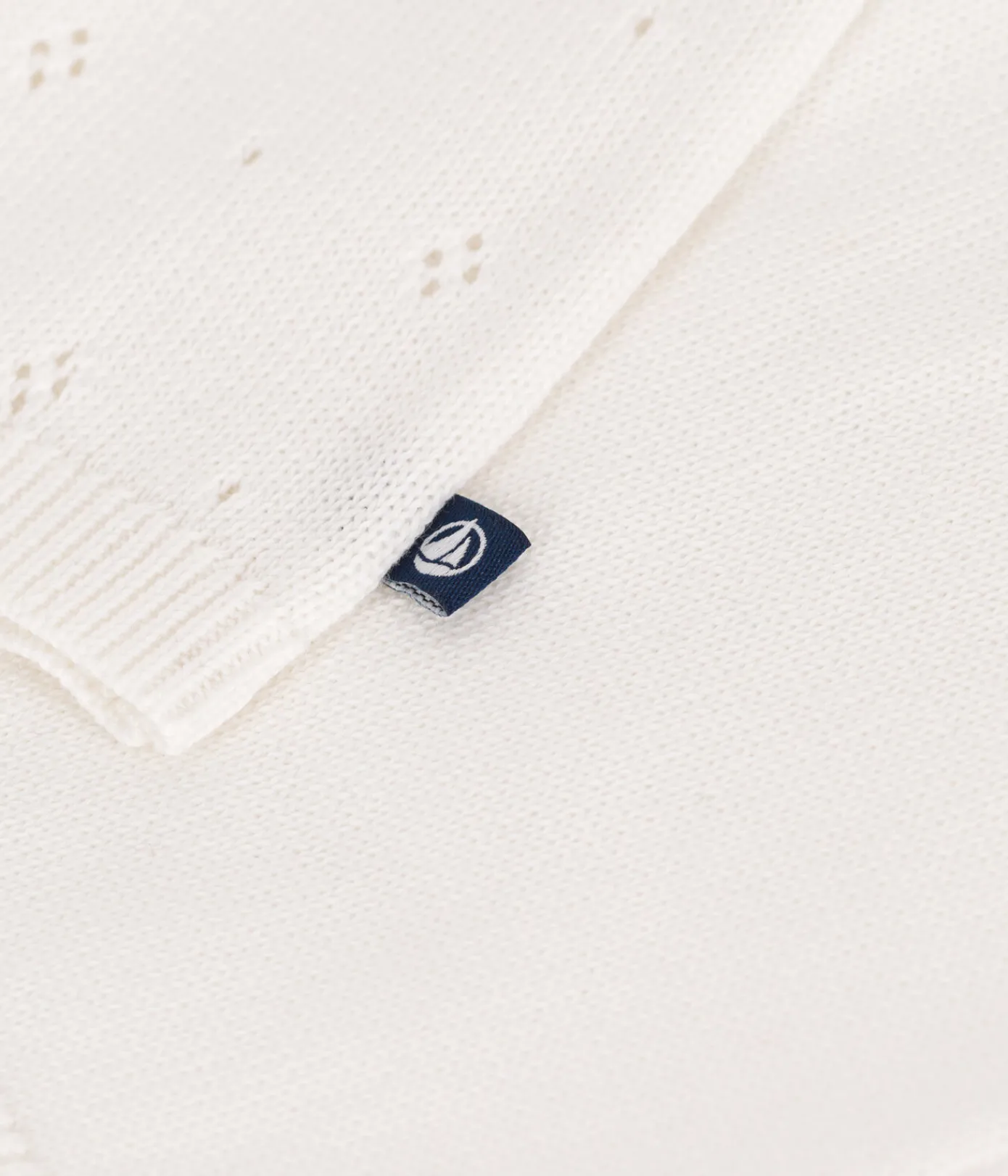 Petit Bateau Pullover, Cardigans*Baby-Cardigan aus Baumwolle mit Zierstrick weiss MARSHMALLOW