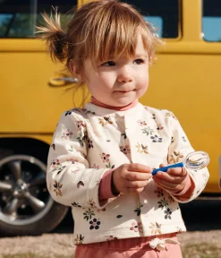 Petit Bateau Pullover, Cardigans*Baby-Cardigan aus Doppeljersey weiss AVALANCHE/ MULTICO