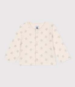 Petit Bateau Pullover, Cardigans*Baby-Cardigan aus Doppeljersey mit Sternenprint beige AVALANCHE/ ARGENT