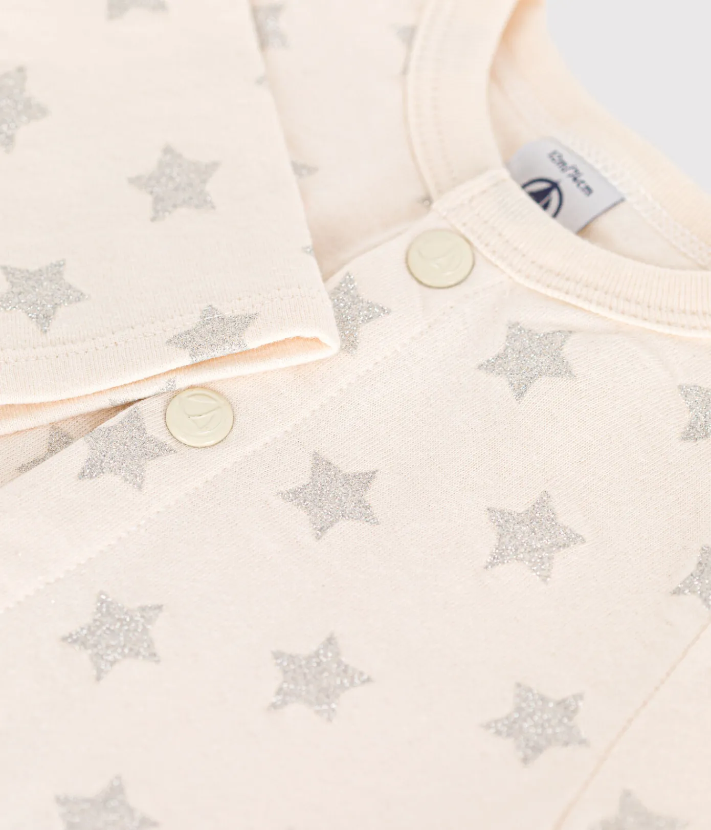 Petit Bateau Pullover, Cardigans*Baby-Cardigan aus Doppeljersey mit Sternenprint beige AVALANCHE/ ARGENT