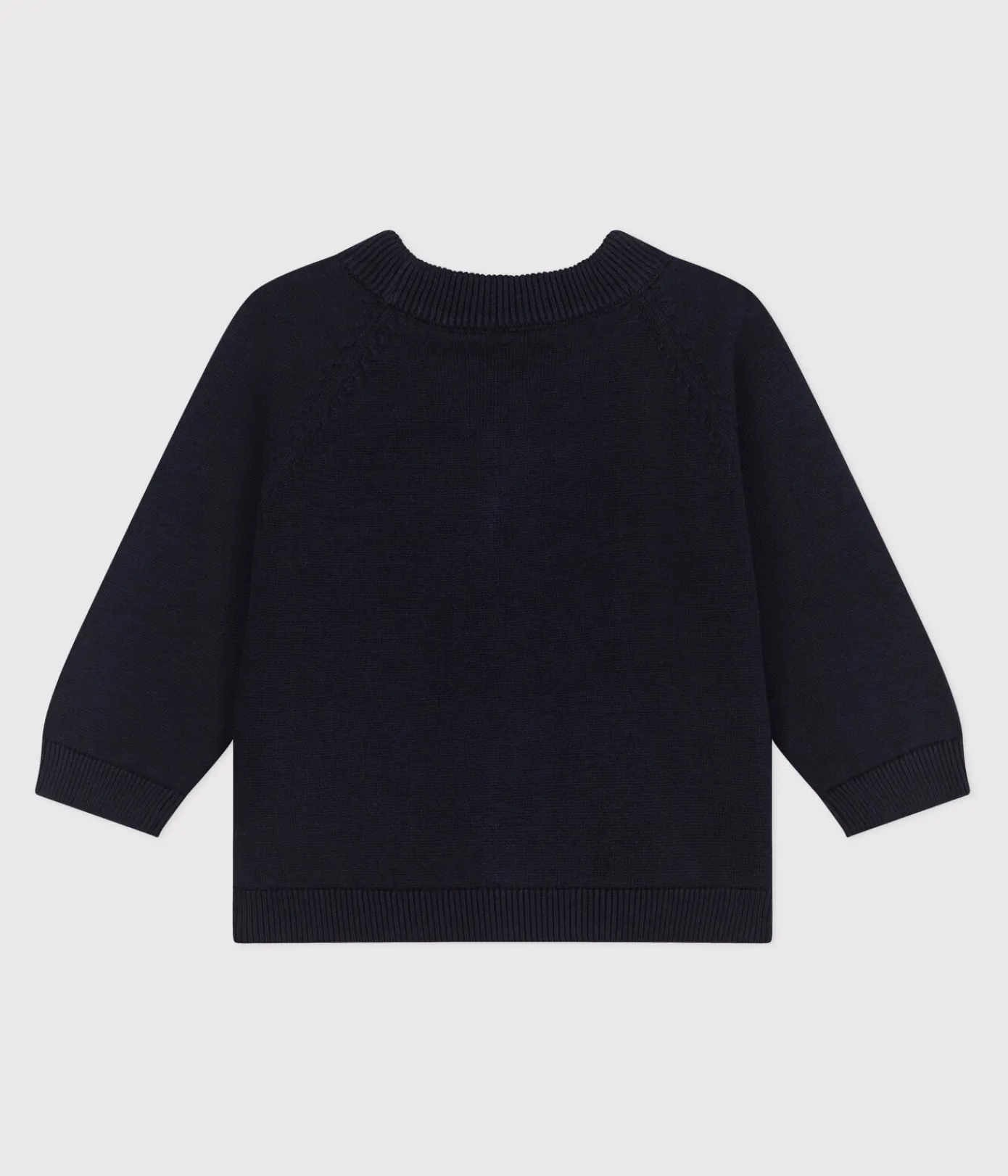 Petit Bateau Pullover, Cardigans*Baby-Cardigan aus einfarbiger Baumwolle blau SMOKING