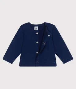 Petit Bateau Pullover, Cardigans*Baby-Cardigan aus einfarbiger Baumwolle blau MEDIEVAL