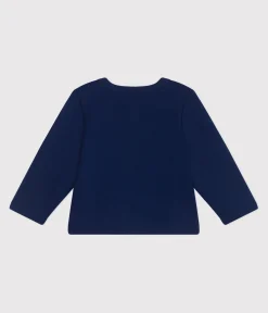 Petit Bateau Pullover, Cardigans*Baby-Cardigan aus einfarbiger Baumwolle blau MEDIEVAL