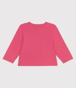 Petit Bateau Pullover, Cardigans*Baby-Cardigan aus einfarbiger Baumwolle rosa PEONIA