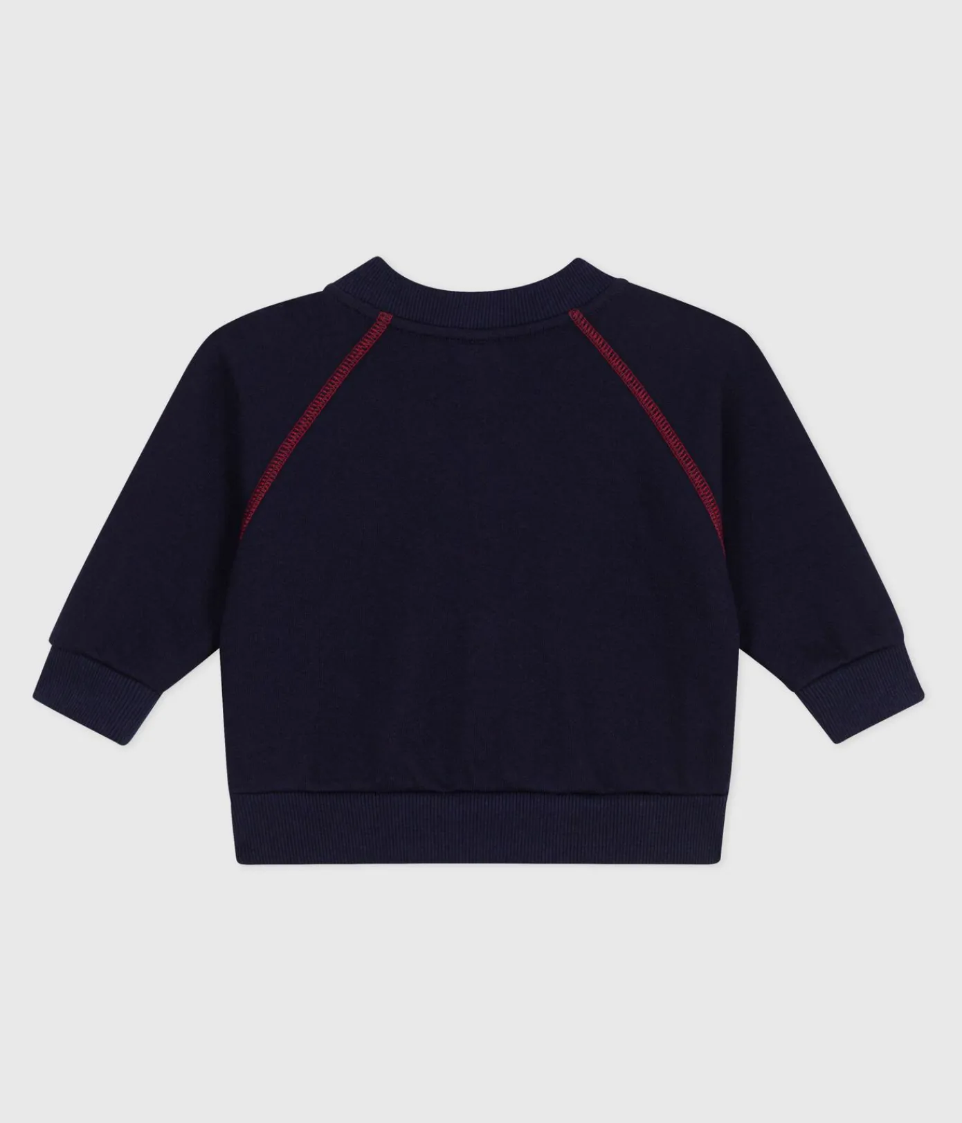 Petit Bateau Pullover, Cardigans*Baby-Cardigan aus einfarbiger Baumwolle mit farblich abgesetzten Nähten SOIR