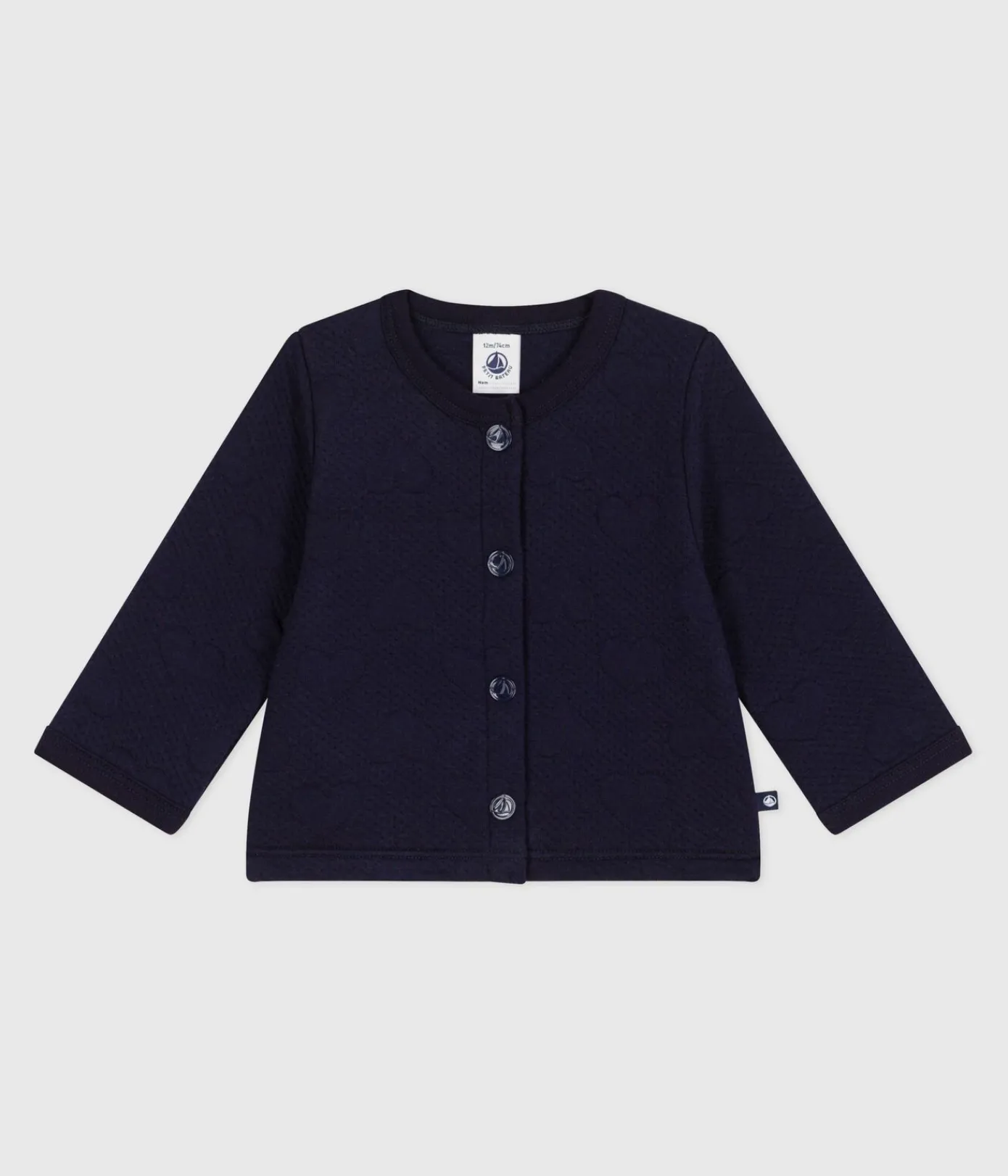 Petit Bateau Pullover, Cardigans*Baby-Cardigan aus festem Baumwollstoff mit Herzmotiv SOIR