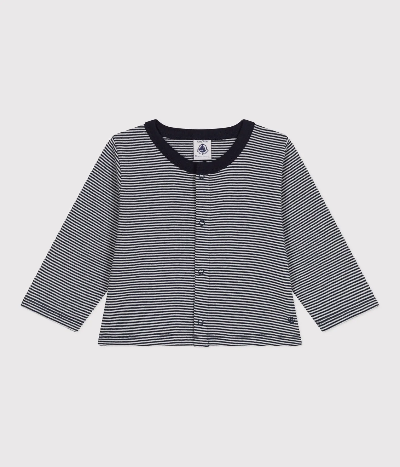 Petit Bateau Pullover, Cardigans*Baby-Cardigan aus gestreiftem Doppeljersey blau SMOKING/weiss MARSHMALLOW