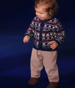 Petit Bateau Pullover, Cardigans*Baby-Cardigan aus Strick mit Wollanteil blau MEDIEVAL/weiss MULTICO