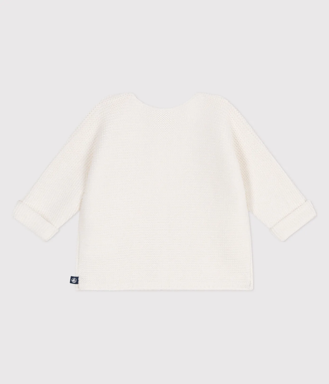 Petit Bateau Pullover, Cardigans|Newborn*Baby-Cardigan kraus rechts gestrickt aus Baumwolle weiss MARSHMALLOW