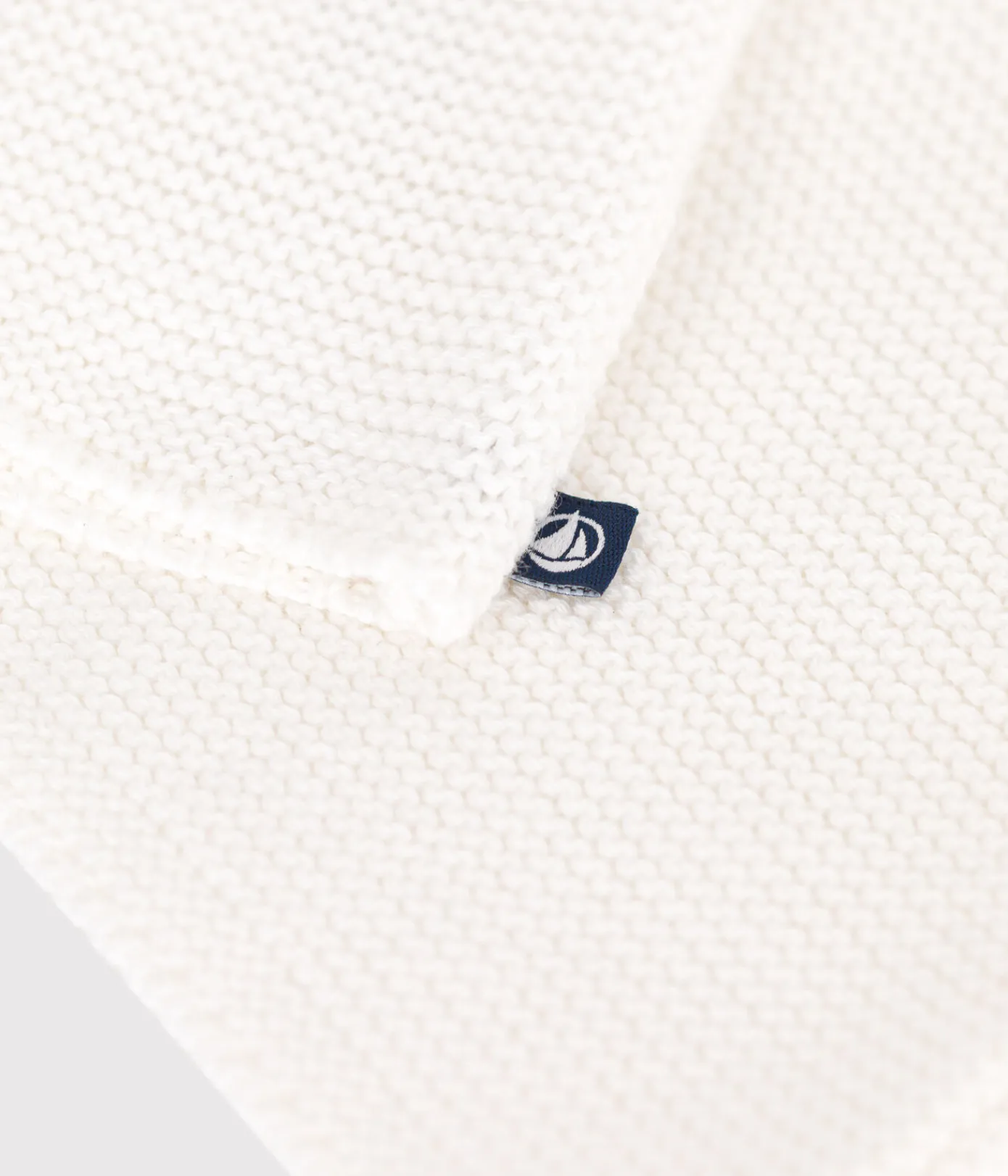 Petit Bateau Pullover, Cardigans|Newborn*Baby-Cardigan kraus rechts gestrickt aus Baumwolle weiss MARSHMALLOW